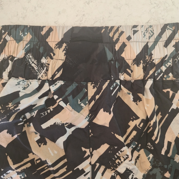 FP Movement by Free People Abstract Print Athletic Shorts - Black, Peach, Teal - Picture 3 of 4